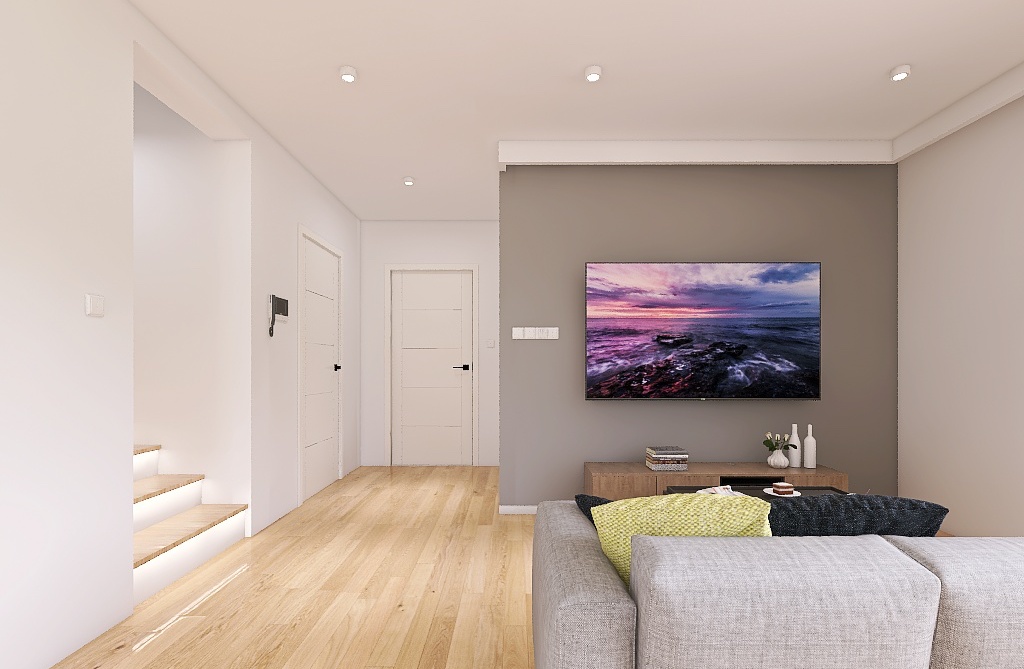 Living room with TV setup